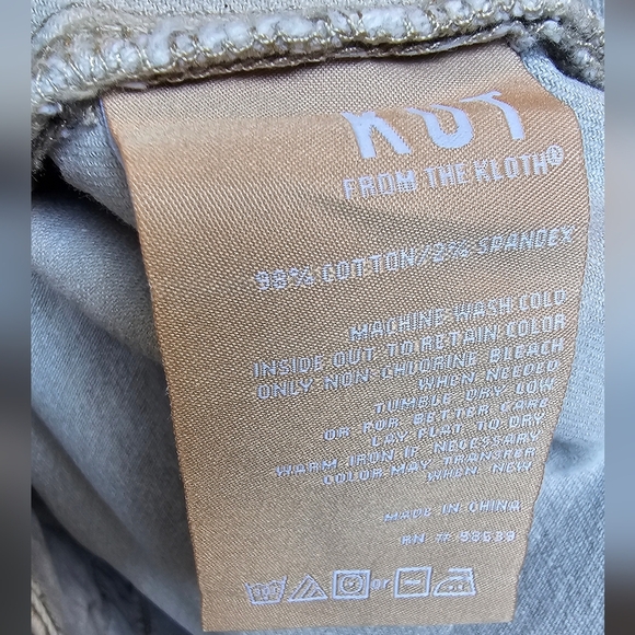 Kut from the Kloth Wide Leg Womens Soft Tan Khakis Pants Jeans Nwot - Picture 5 of 5